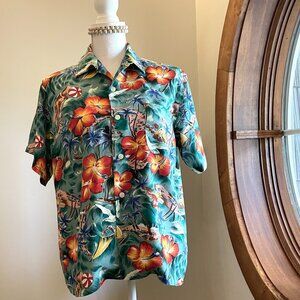 VTG c1950s "South Pacific" Brand Hawaiian Shirt, Unisex, 44" chest, Retro MCM